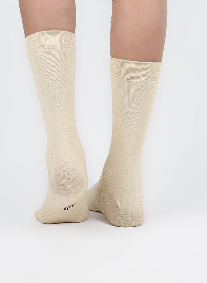 FOOTPRINTS FOOTPRINT Men 3 Pairs Anti Odour Organic Cotton Calf-Length Solid Bamboo Formal Socks - Image 4